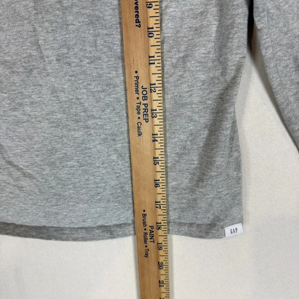 Gap Shirt Kids S 6-7 Gray Pocket Long Sleeve Tagless Jersey Tee Top Basic